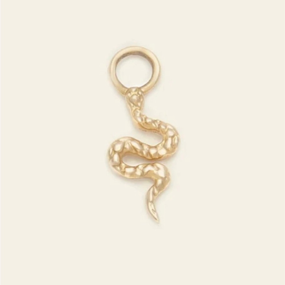 Melanie Auld 10k Solid Gold Snake Earring Charm
